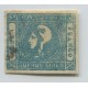 ARGENTINA 1859 GJ 17A ESTAMPILLA VARIEDAD COLOR AZUL VERDOSO, MUY RARO Y DE LUJO U$ 140
